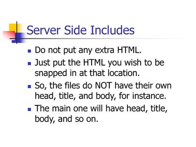 Server-side includes SSI